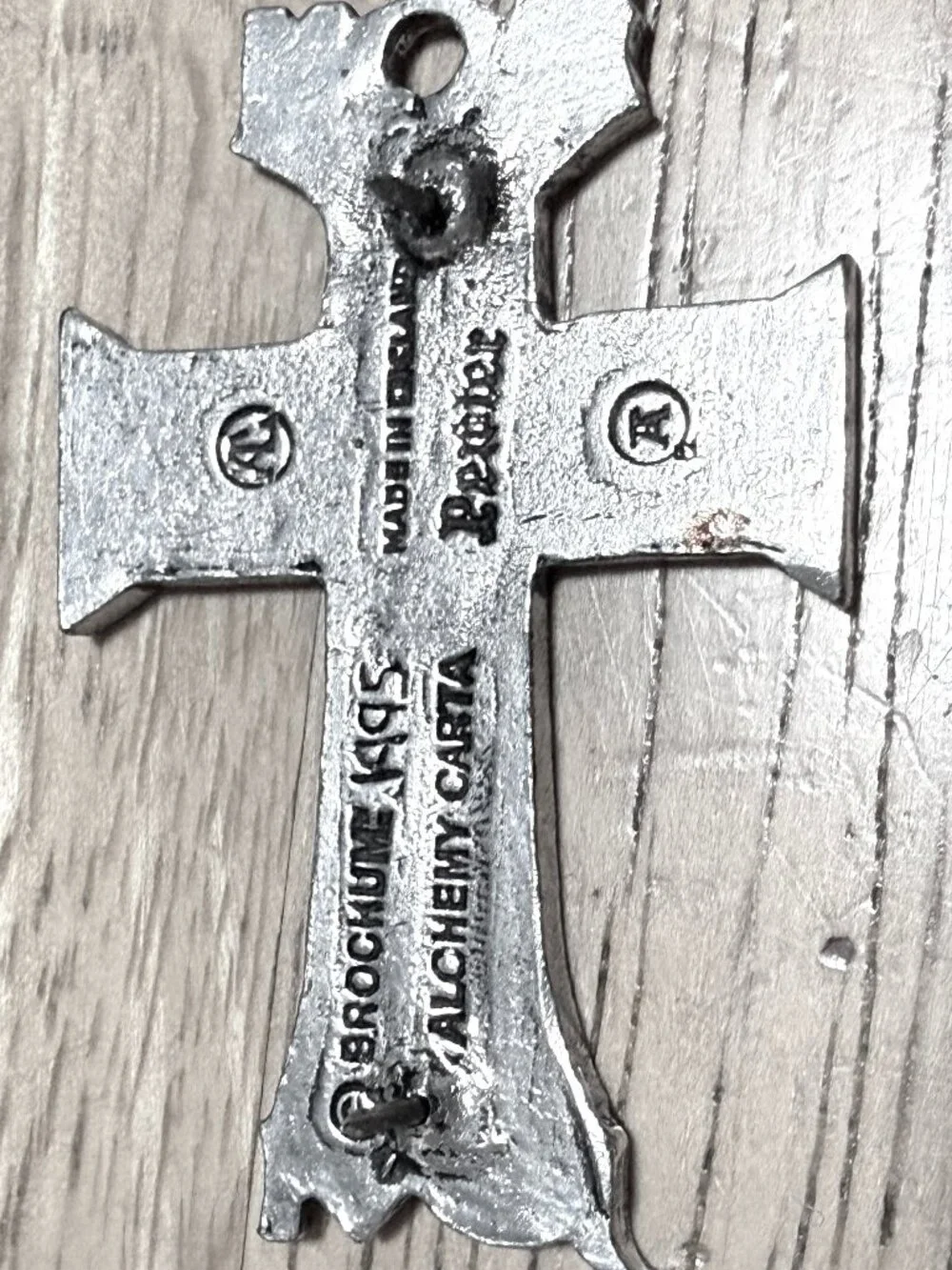 Bon Jovi Band Pin Brooch Pewter Made in England Alchemy Carta 1995 Bochum